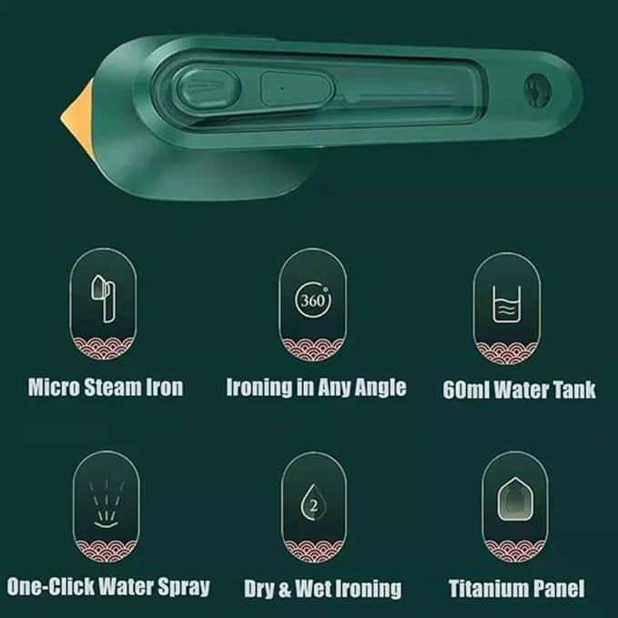 Portable Iron Travel Steamer For Clothes Mini Handheld Press Support Dry And Wet Ironing Small Size Irons Suitable For Outing & Home,150 Watts