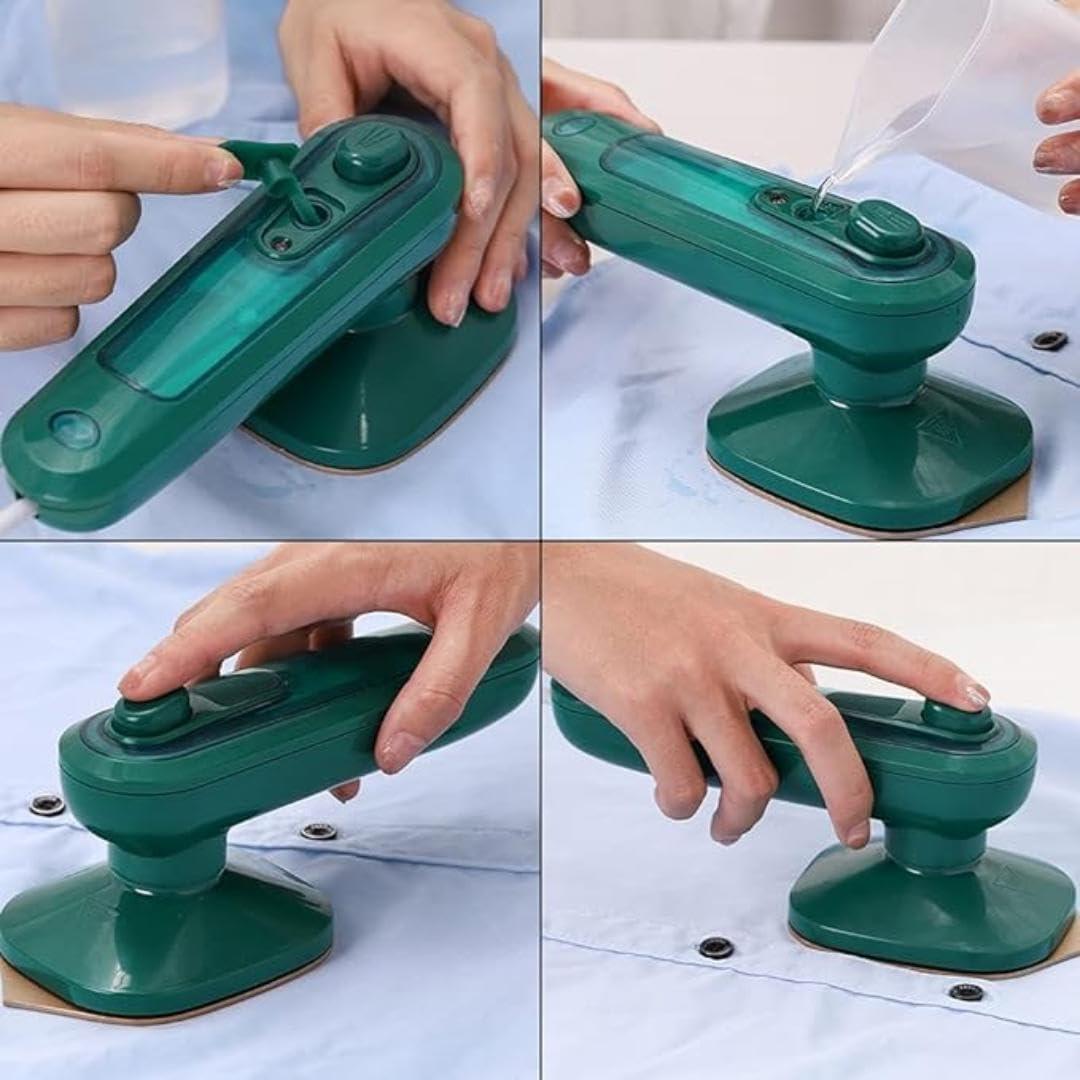 Portable Iron Travel Steamer For Clothes Mini Handheld Press Support Dry And Wet Ironing Small Size Irons Suitable For Outing & Home,150 Watts